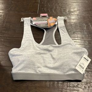 NWT Avia gray and white sports bra